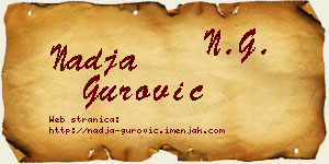 Nadja Gurović vizit kartica